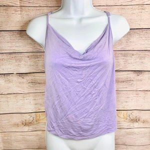 🤍Purple tank crop top